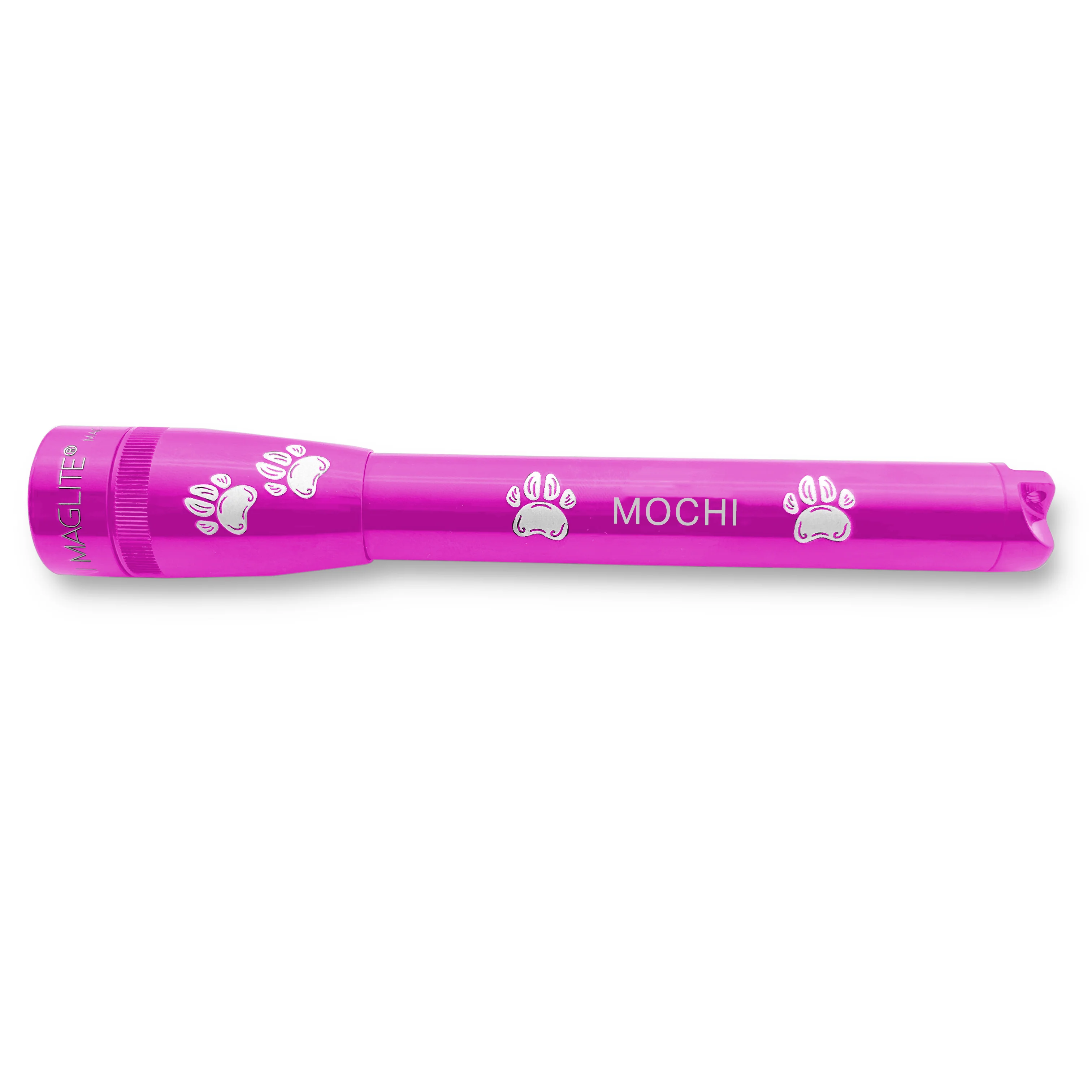 Mini Maglite Pro LED Flashlight - Pink - Custom Pet Engraving - Image 2
