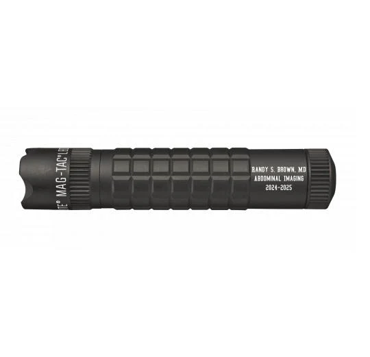 MAG-TAC CR123 LED Flashlight Crowned Bezel - Black - Custom Engraving