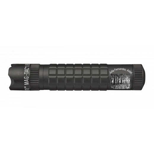 MAG-TAC CR123 LED Flashlight Crowned Bezel - Black - Custom Engraving