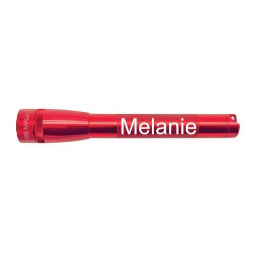 Mini Maglite Pro LED Flashlight - Red - Custom Engraving