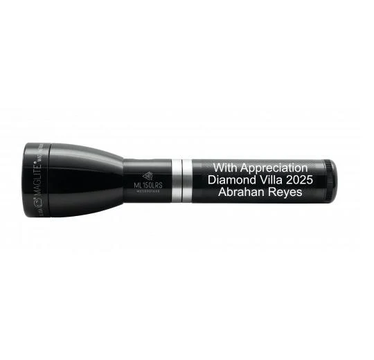 ML150LRS Rechargeable LED Fast-Charging Flashlight - Gloss Black - Custom Engraving