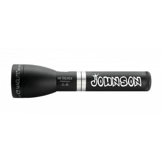 ML150LRSX Rechargeable LED Fast-Charging Flashlight - Matte Black - Custom Tactical Engraving