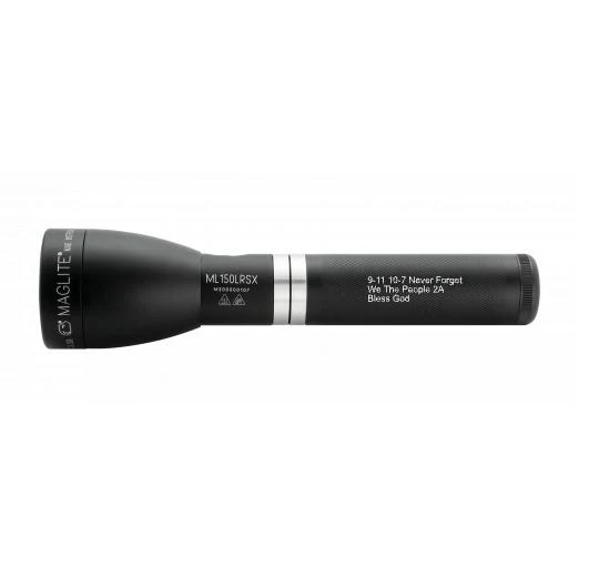 ML150LRSX Rechargeable LED Fast-Charging Flashlight - Matte Black - Custom Tactical Engraving