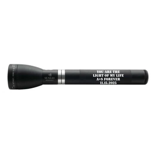 ML150LRX Rechargeable LED Fast - Charging Flashlight - Matte Black - Custom Engraving