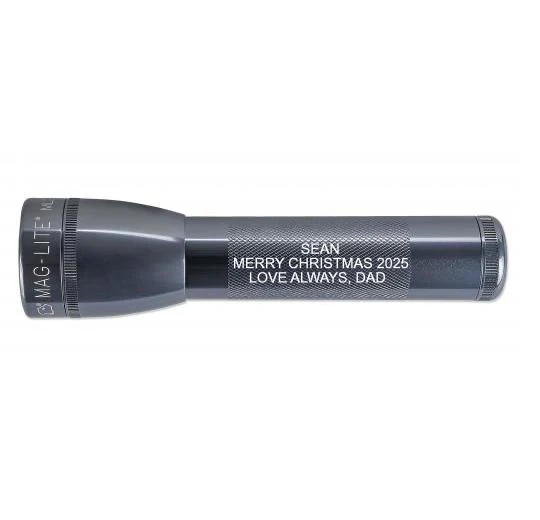 ML25LT LED 2-Cell C Flashlight - Gray - Custom Engraving