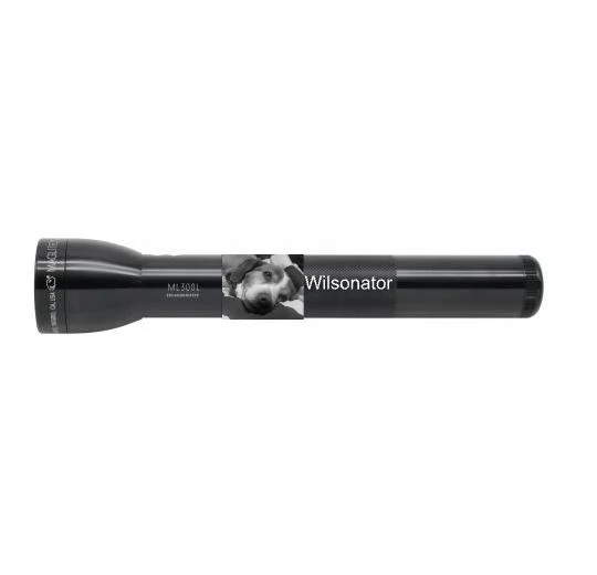 ML300L LED 3-Cell D Flashlight - Black - Custom Engraving