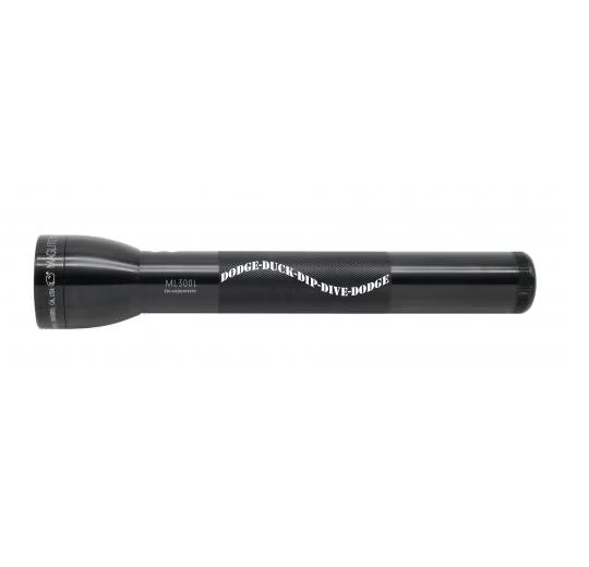 ML300L LED 3-Cell D Flashlight - Black - Custom Engraving