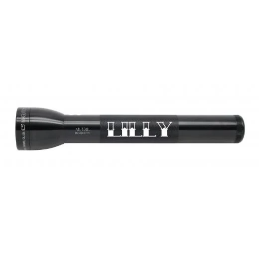 ML300L LED 3-Cell D Flashlight - Black - Custom Engraving