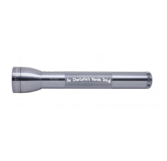 ML300L LED 3-Cell D Flashlight - Gray - Custom Engraving