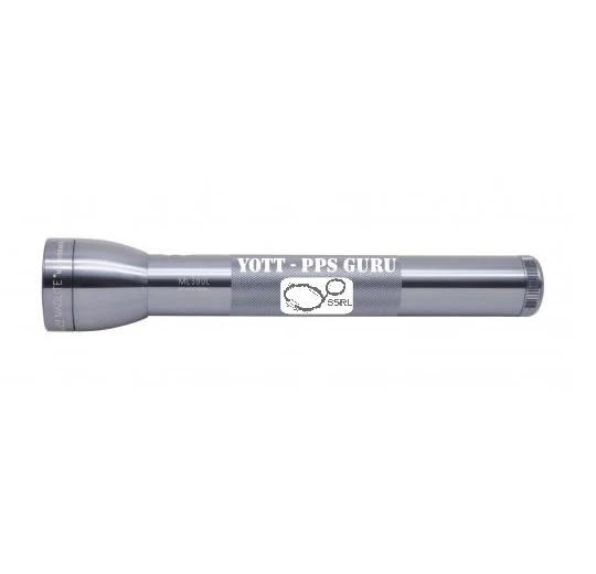 ML300L LED 3-Cell D Flashlight - Gray - Custom Engraving