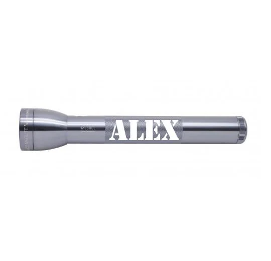 ML300L LED 3-Cell D Flashlight - Gray - Custom Engraving
