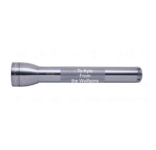 ML300L LED 3-Cell D Flashlight - Gray - Custom Engraving